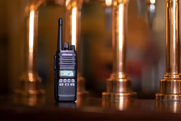 NX-1000 two-way radio on bar