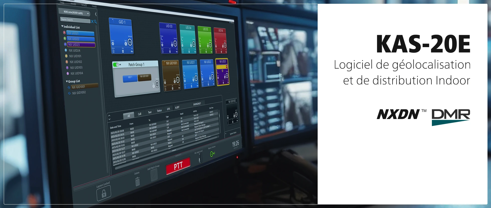 KENWOOD Radio Comms KAS-20E Logiciel AVL/Dispatch et de géolocalisation intérieure