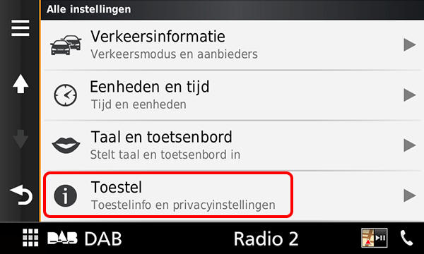 screenshot_DNX8160DABS_selecteer_toestel