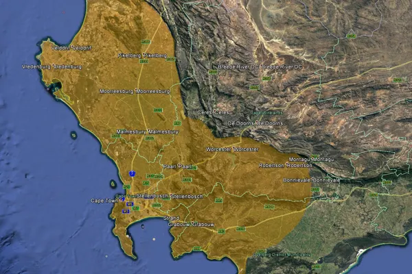 Western Cape, providing coverage from Cape Town to as far as Vredenberg, Robertson and Caledon