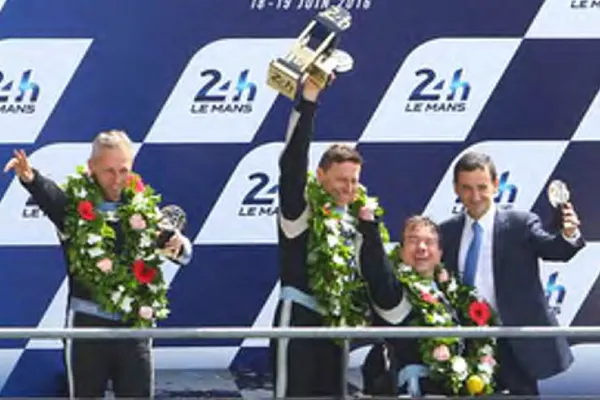 Le Mans podium