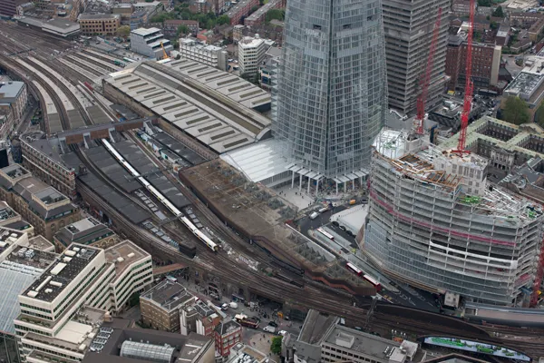 London Bridge Train Station arial view