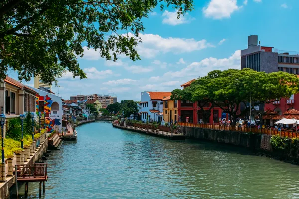 The old town of Malacca and the Malacca river