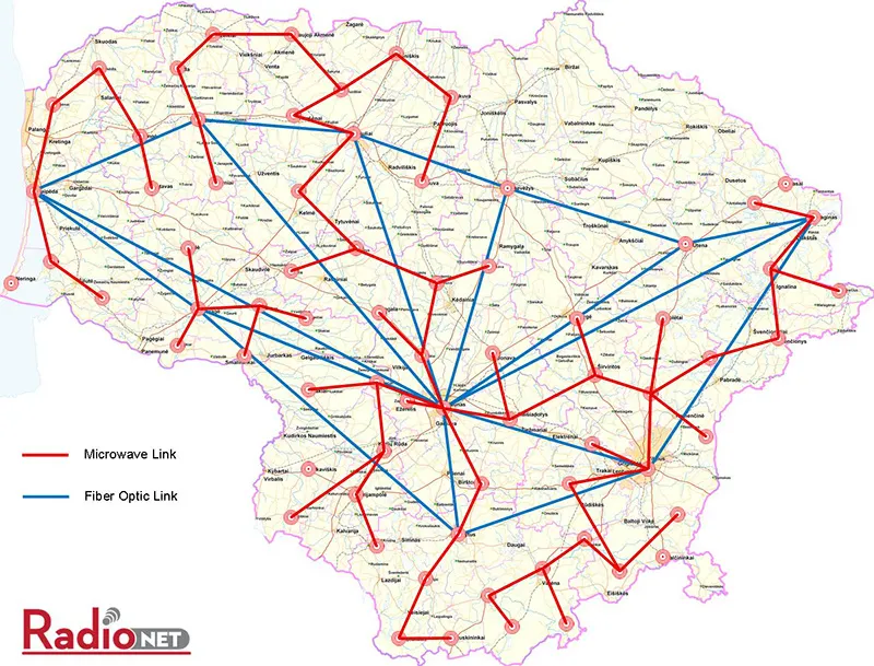 RadioNet 5 stage map