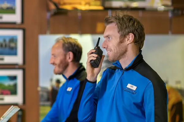 Each radio is assigned to specific department groups