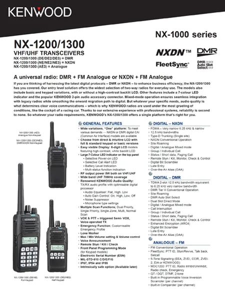 NX-1200/1300 Brochure