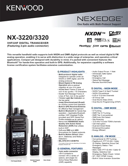 NX-3220/3320 Brochure Link
