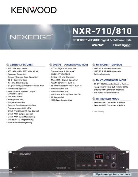 NX-710K/K2 brochure link