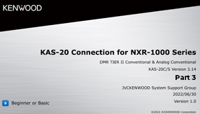KAS-20 Connection for NXR-1000 DMR Analog