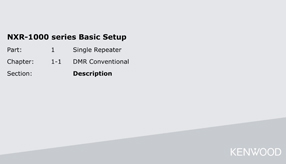 Single Repeater Configuration in DMR Conventional