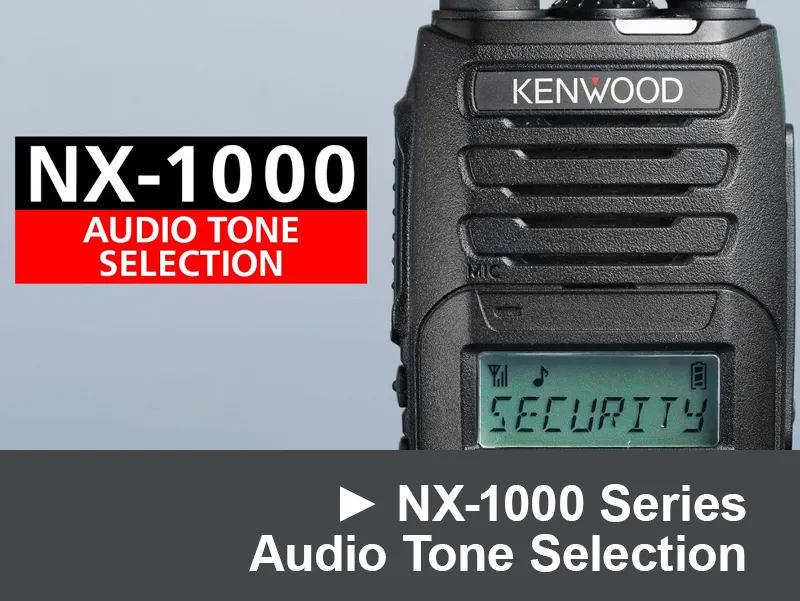 KENWOOD Comms NX-1000 Audio Tone Selection video small link